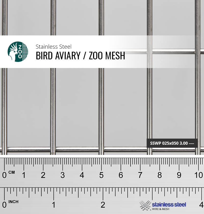 Bird Aviary / Zoo Mesh - Stainless Steel Wire Mesh