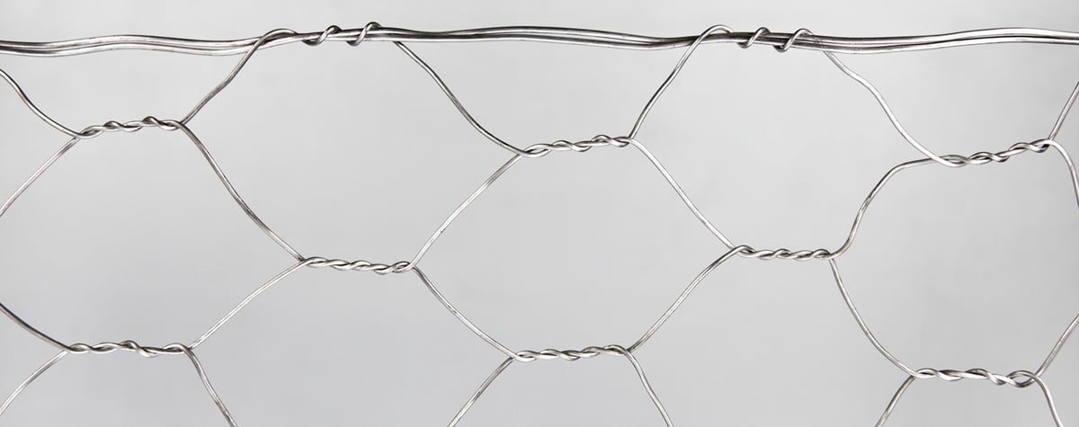 Stainless steel hexagonal netting with double loop