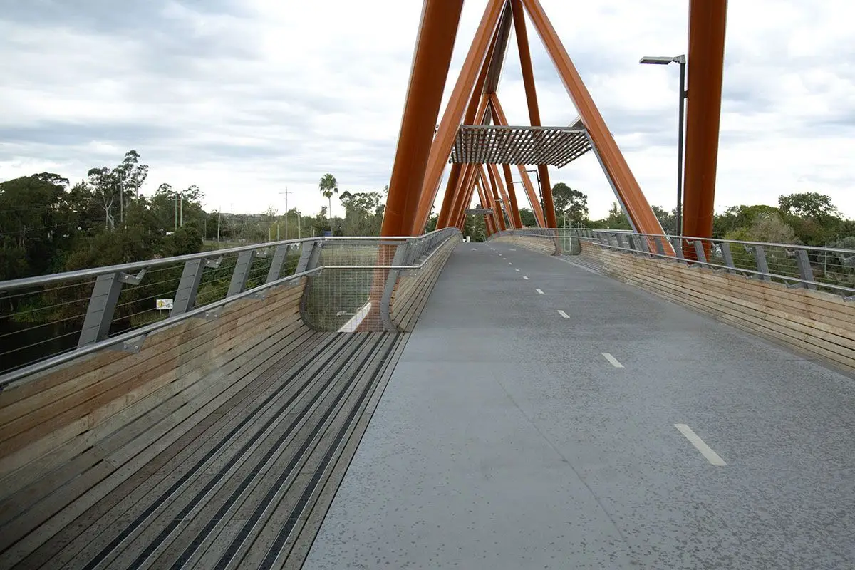 Functional and aesthetic anti climb mesh fencing at Nepean River Bridge