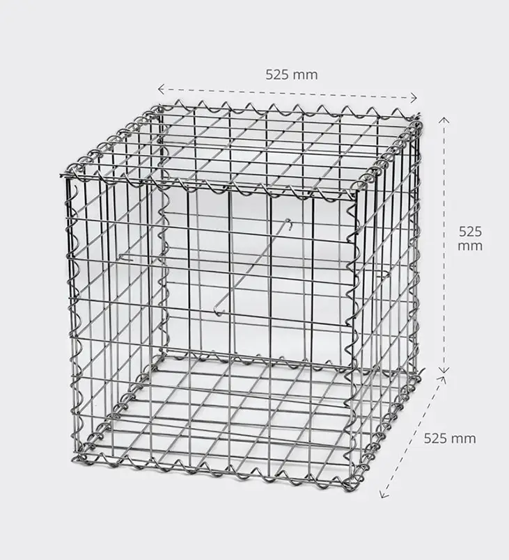 SSWM Gabion Mesh Cage Kit square 525x525x525mm SSWM Gabion Mesh Cage Kit square 525x525x525mm