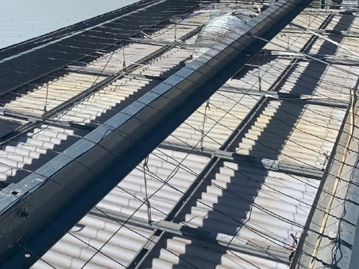 Roof Safety Mesh being installed
