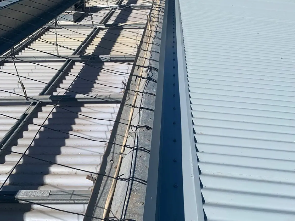 Roof Safety Mesh installation in progress