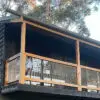 stainless steel ballustrade mesh return timber frame